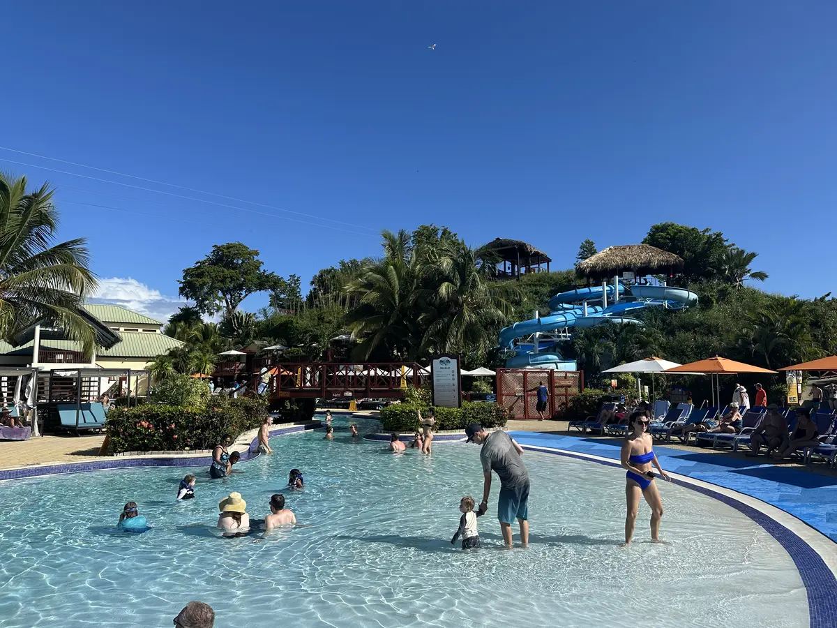 Cabanas and water slide
