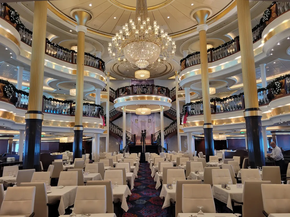Main Dining room decorated for Christmas