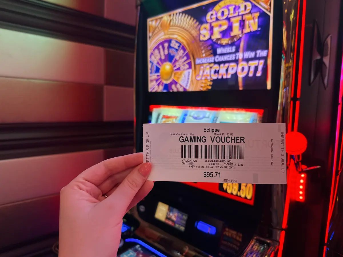 Casino voucher on Celebrity Eclipse Casino voucher on Celebrity Eclipse