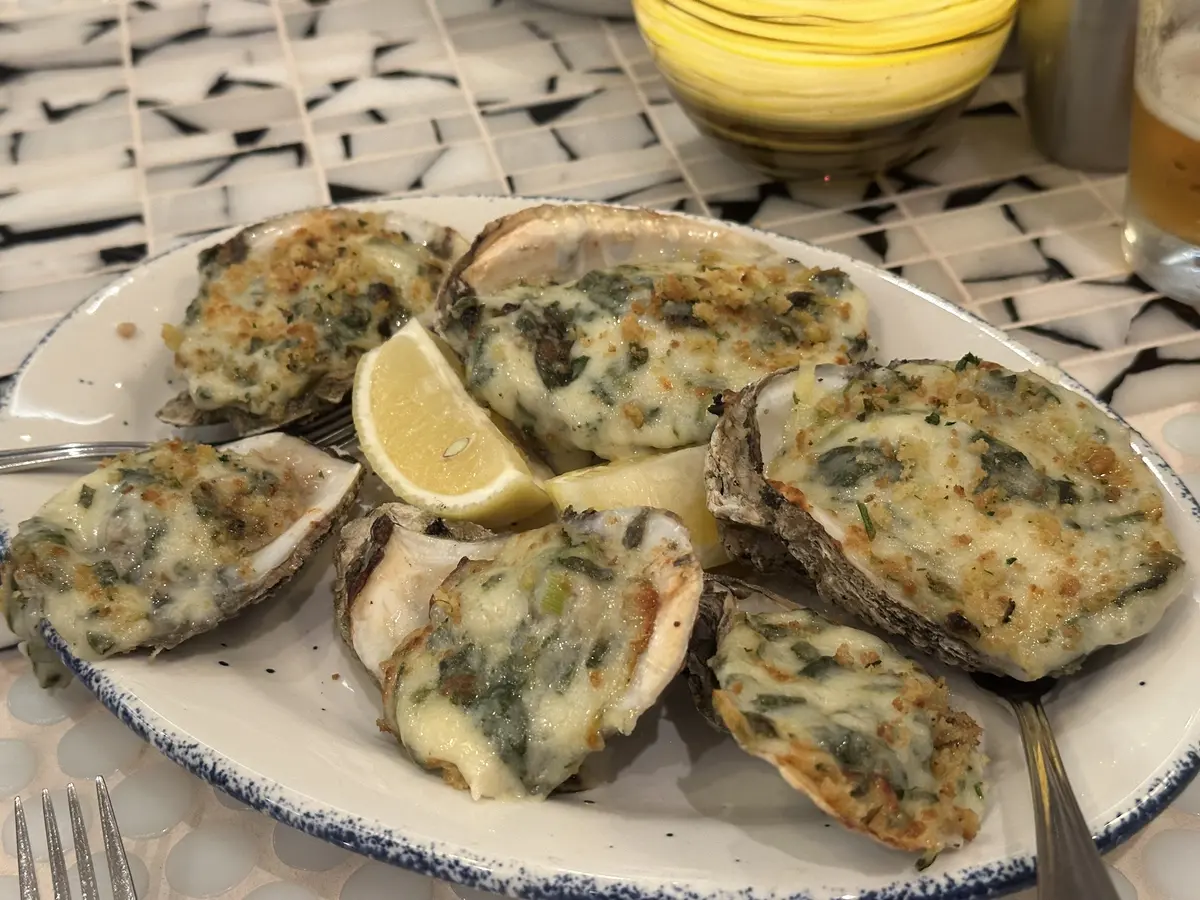 Baked oysters