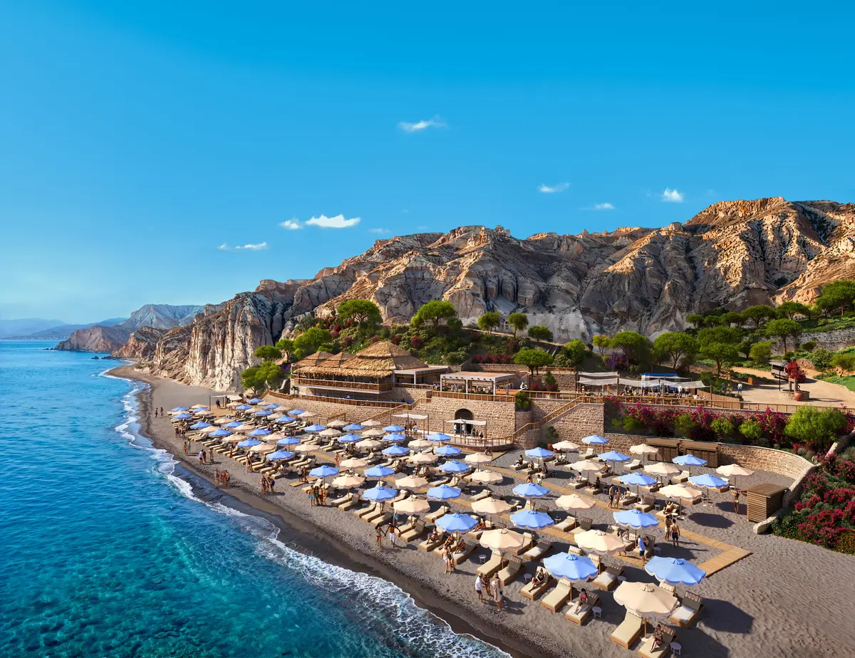 Santorini beach club