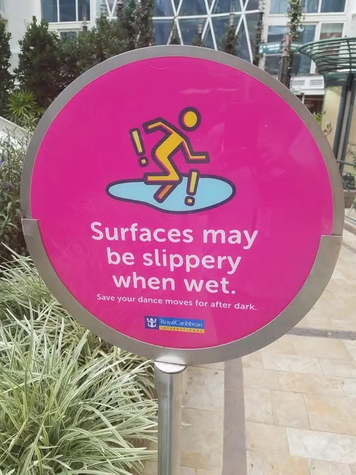 Central Park, Surfaces may be slippery when wet Central Park, Surfaces may be slippery when wet