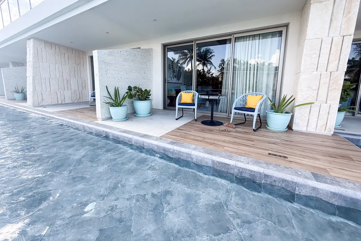 Patio in suite at Palmaia The House of Aia