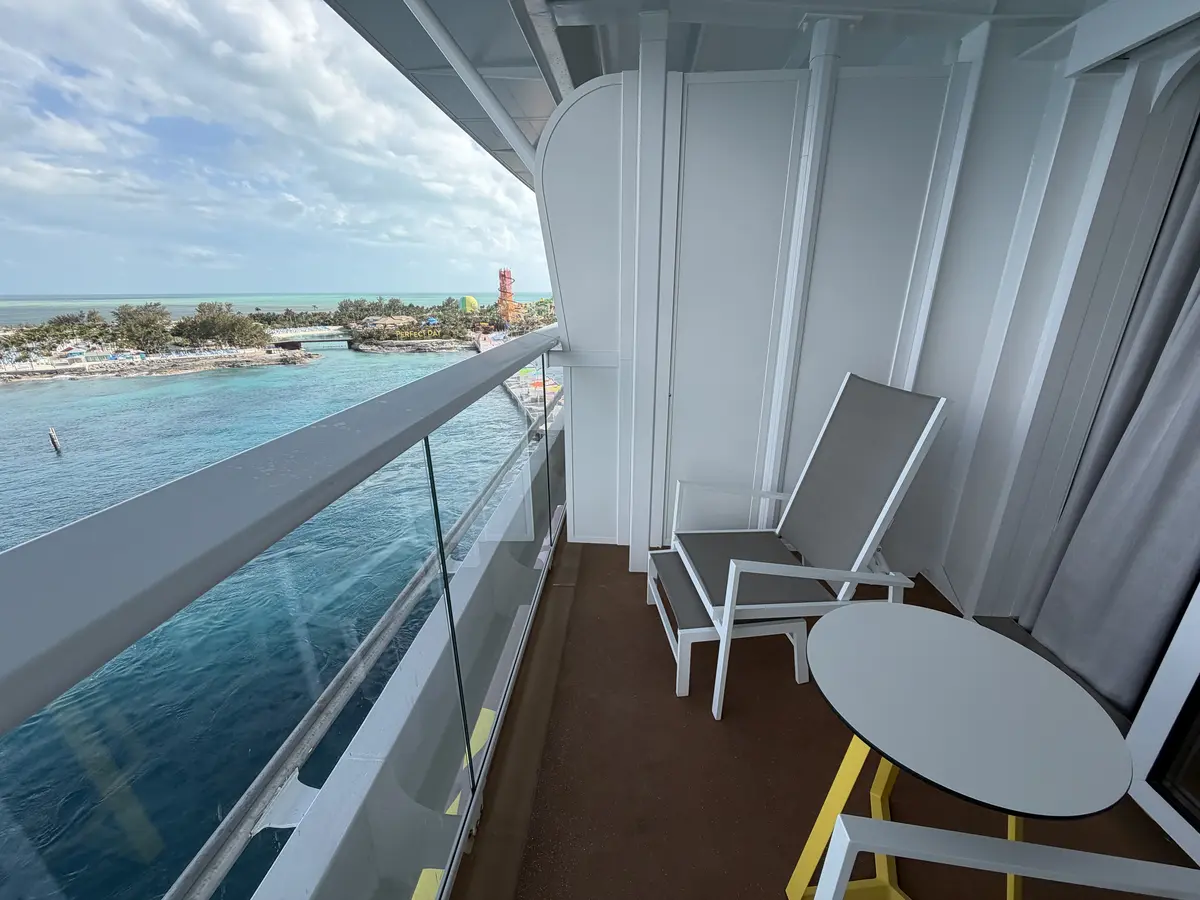 Balcony with a view of CocoCay