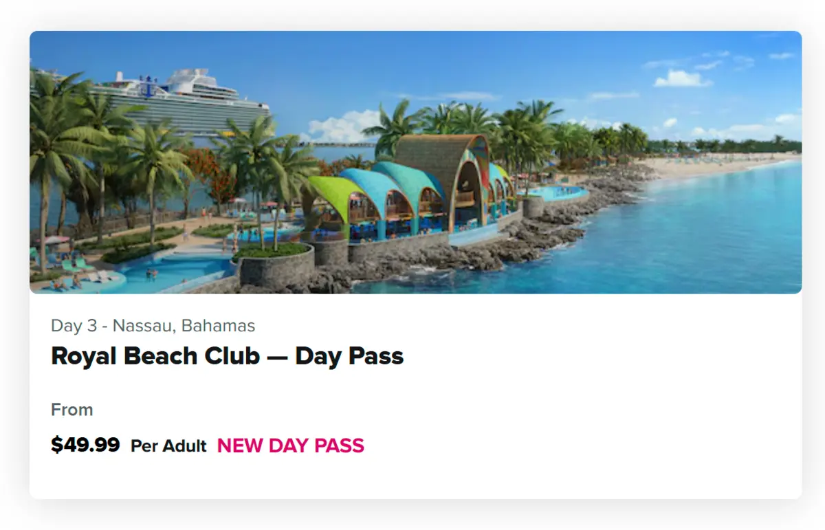 New day pass option