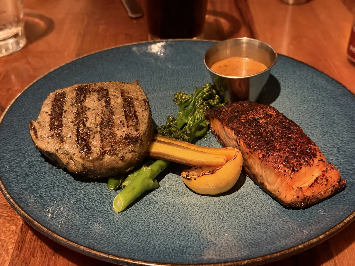 Steak and Salmon