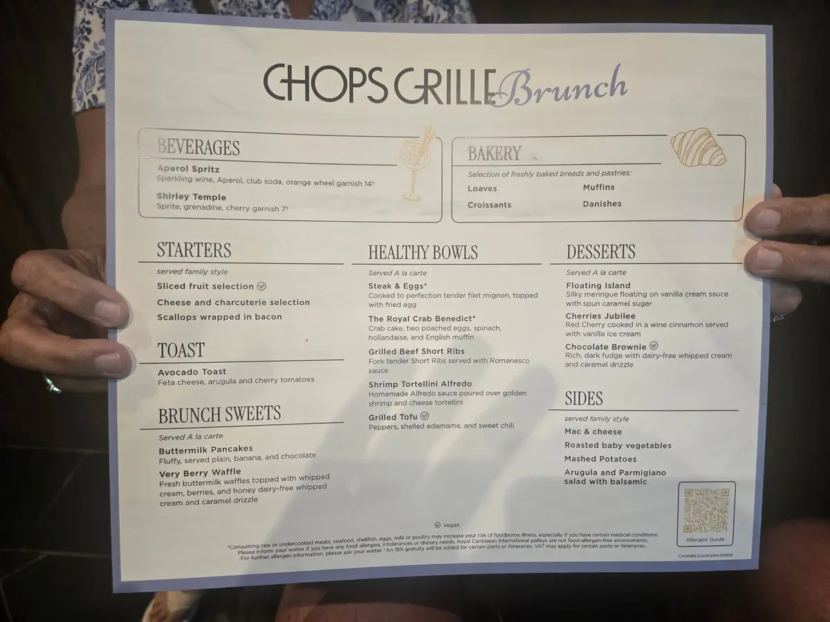 Chops Specialty Brunch Menu Chops Specialty Brunch Menu