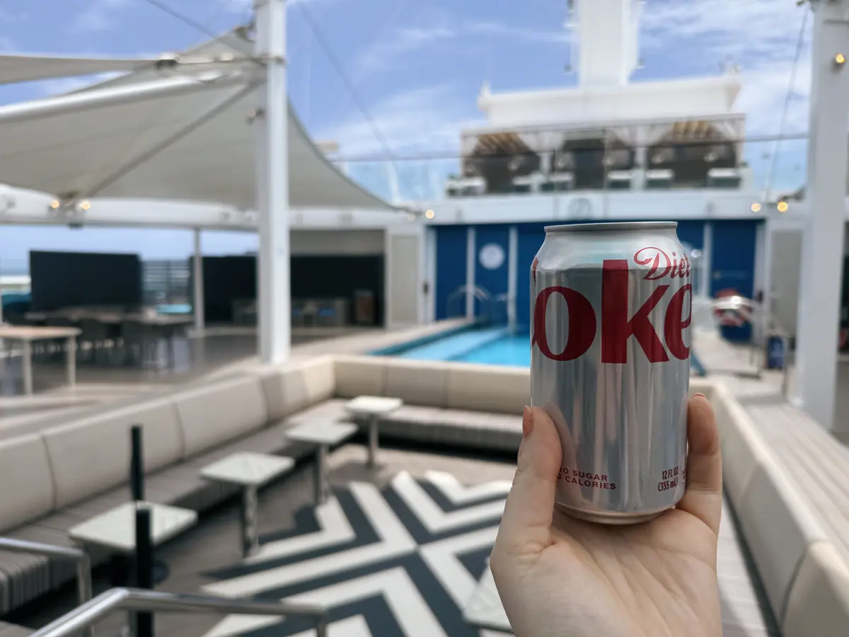 Diet Coke, adults-only deck, Carnival Diet Coke, adults-only deck, Carnival