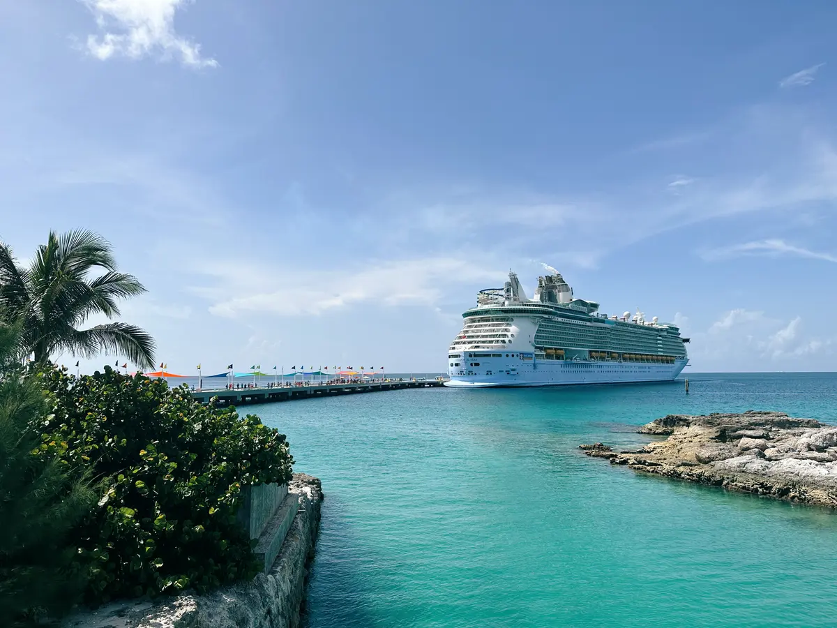 Freedom of the Seas docked at Perfect Day at CocoCay Freedom of the Seas docked at Perfect Day at CocoCay