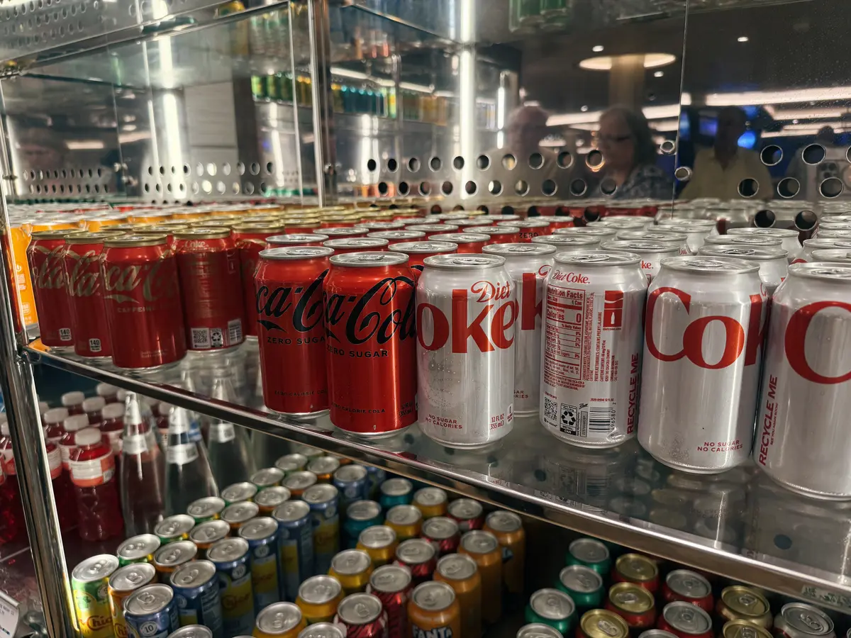Soda cans on a cruise ship Soda cans on a cruise ship