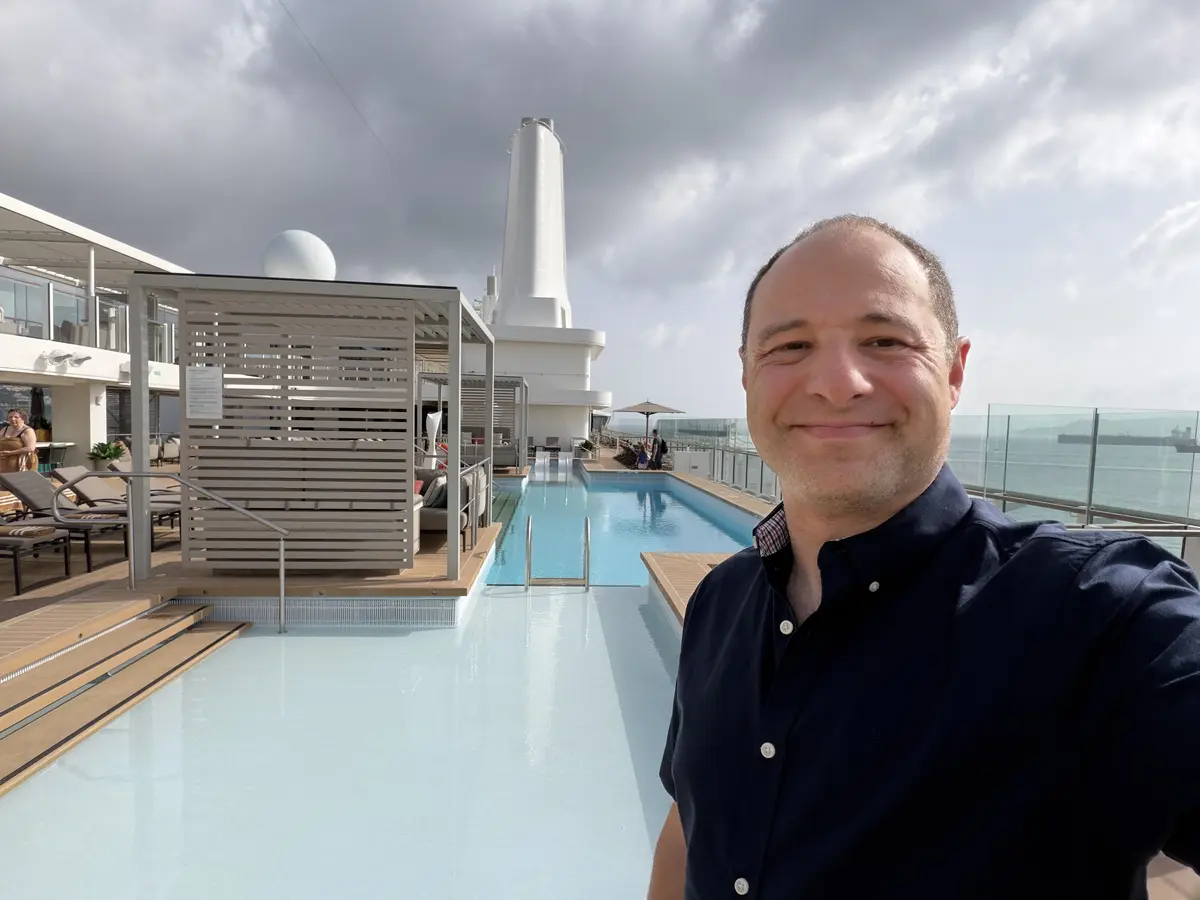 Matt on the pool deck
