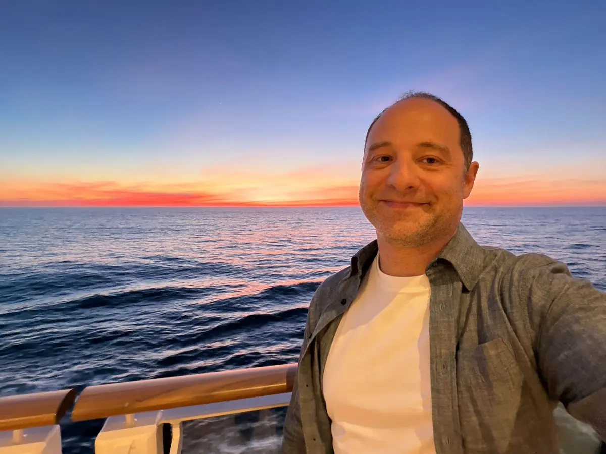 Matt with the sunset