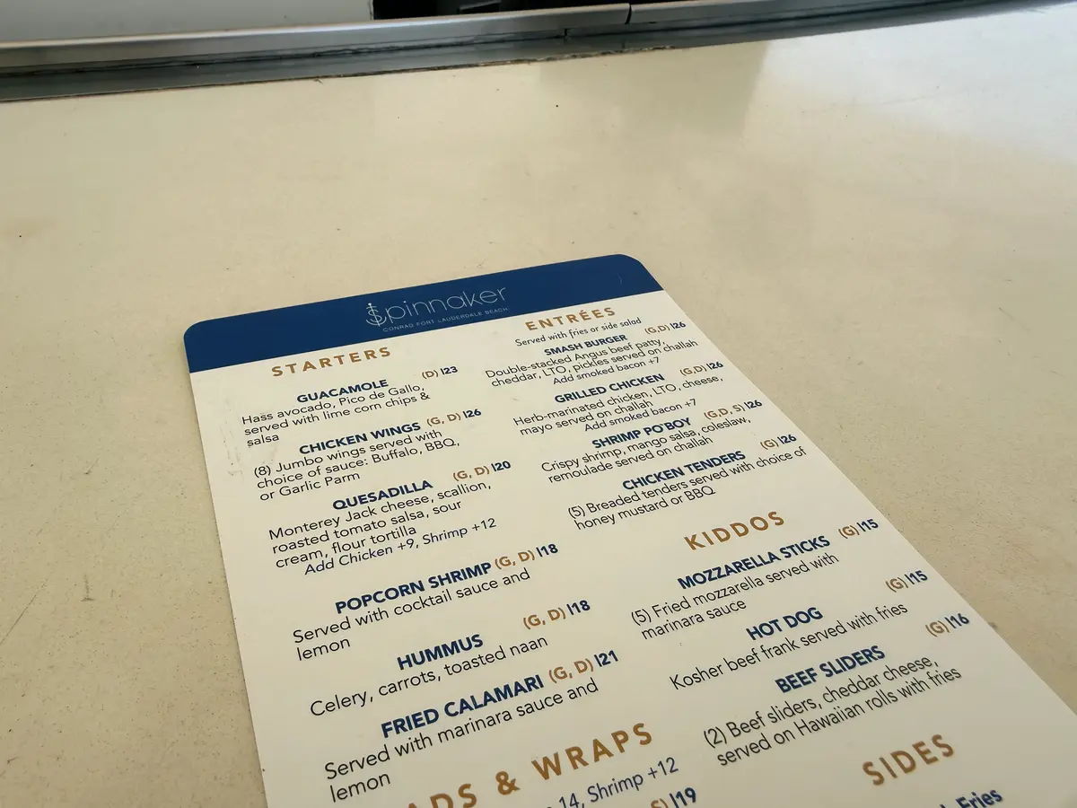 Conrad Fort Lauderdale Food Menu Conrad Fort Lauderdale Food Menu