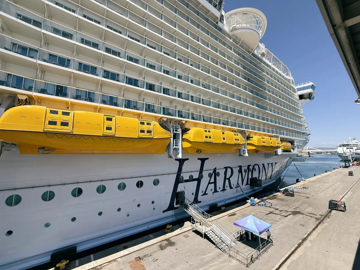 Harmony docked in Barcelona Harmony docked in Barcelona