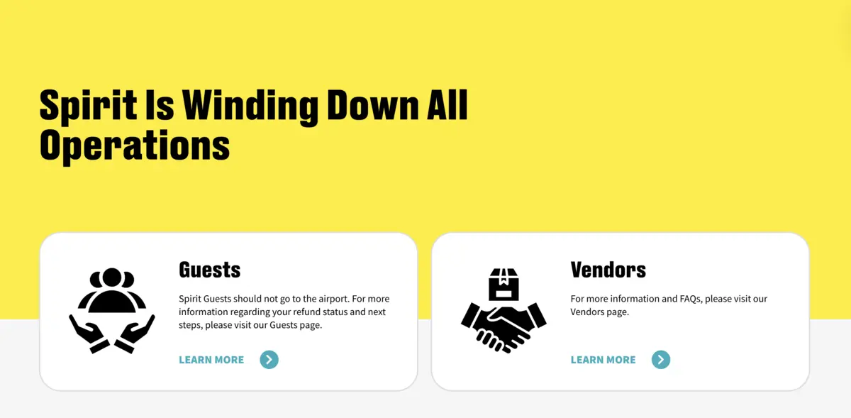 Spirit Airlines Shutting Down Spirit Airlines Shutting Down