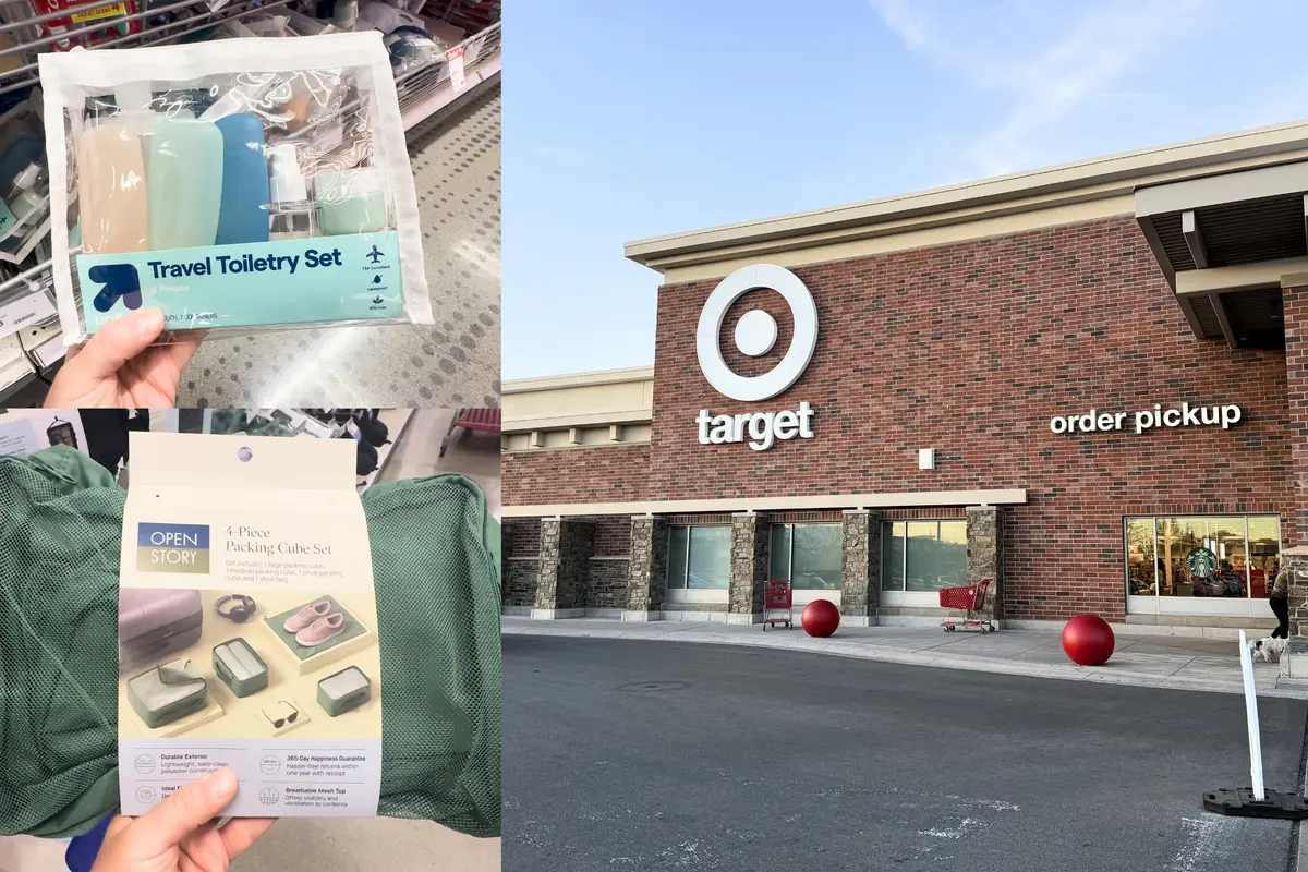 Side by side image of Target with two Target products