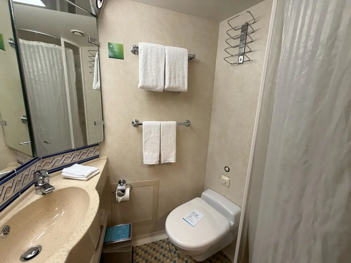 Inside cabin bathroom