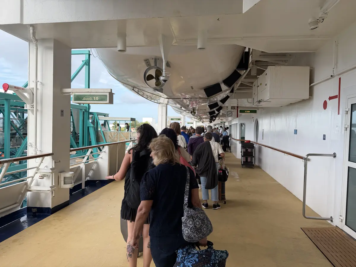 Disembarking the ship