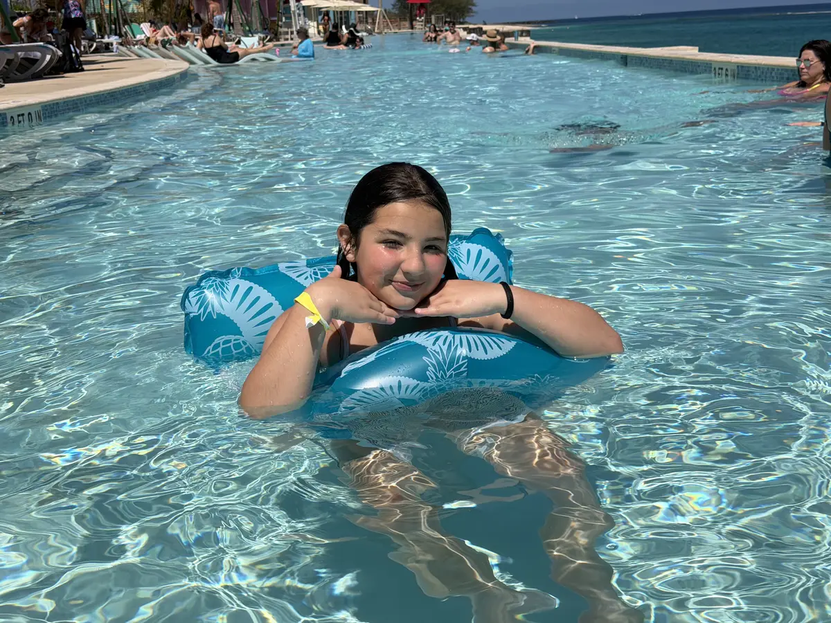 Kid in a float