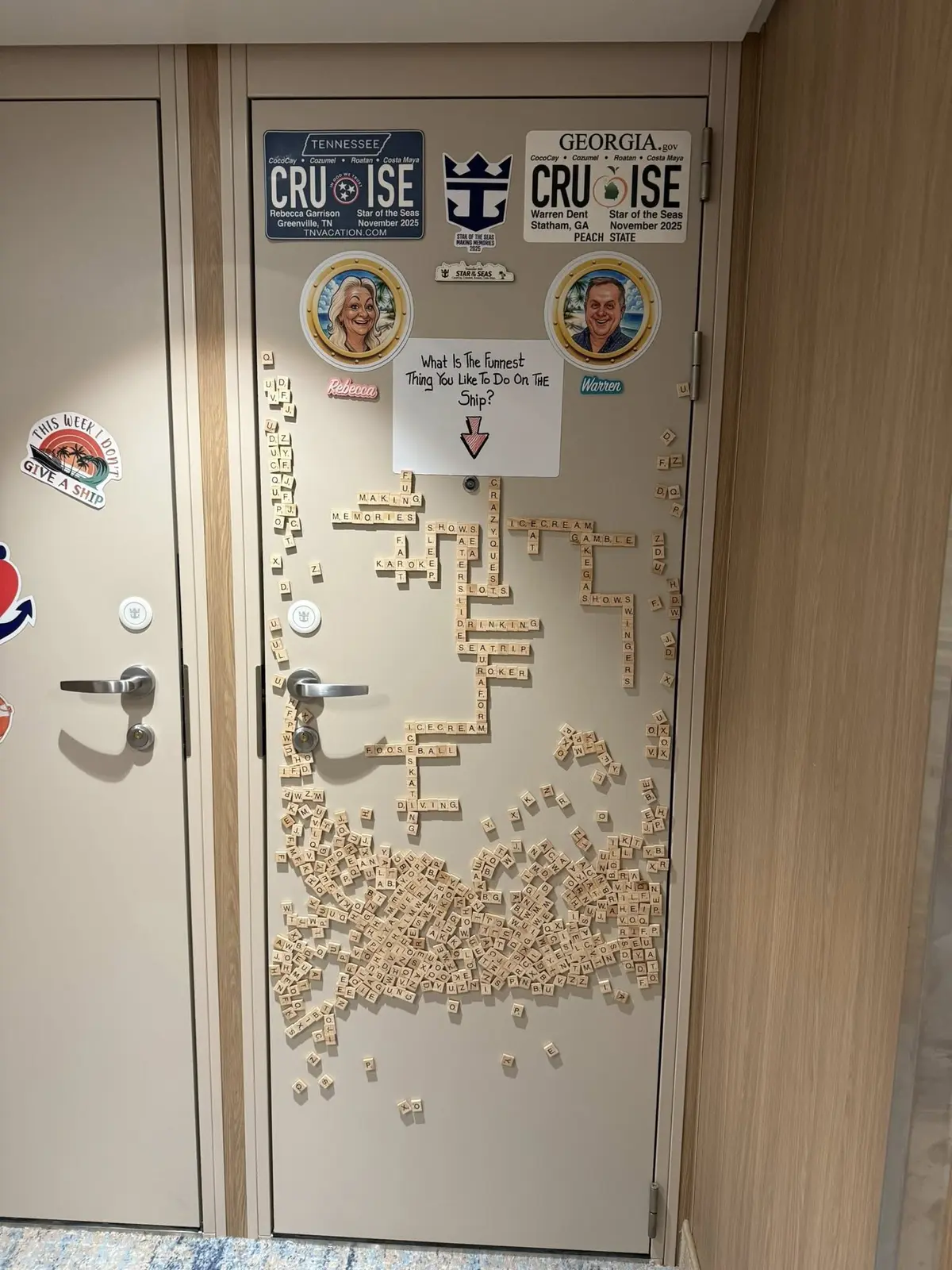 Scrabble door decorations