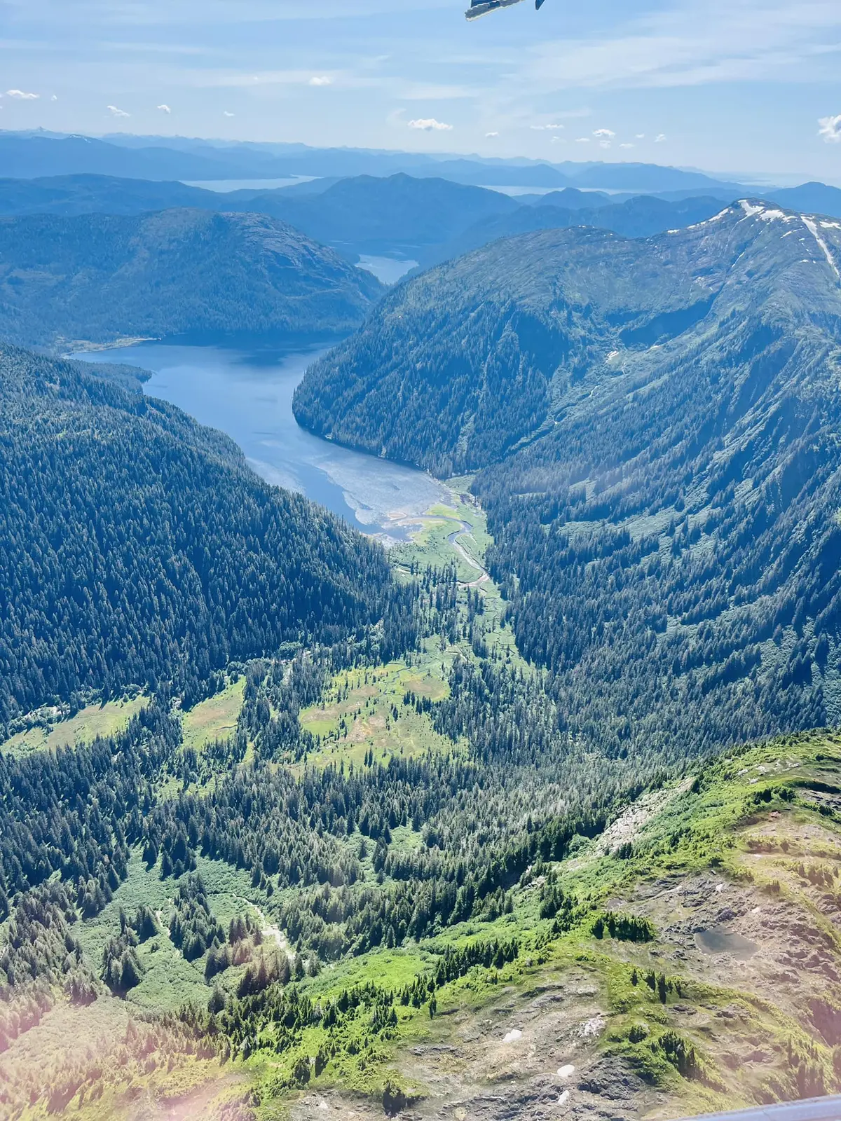 View of Misty Fjords from a seaplane
