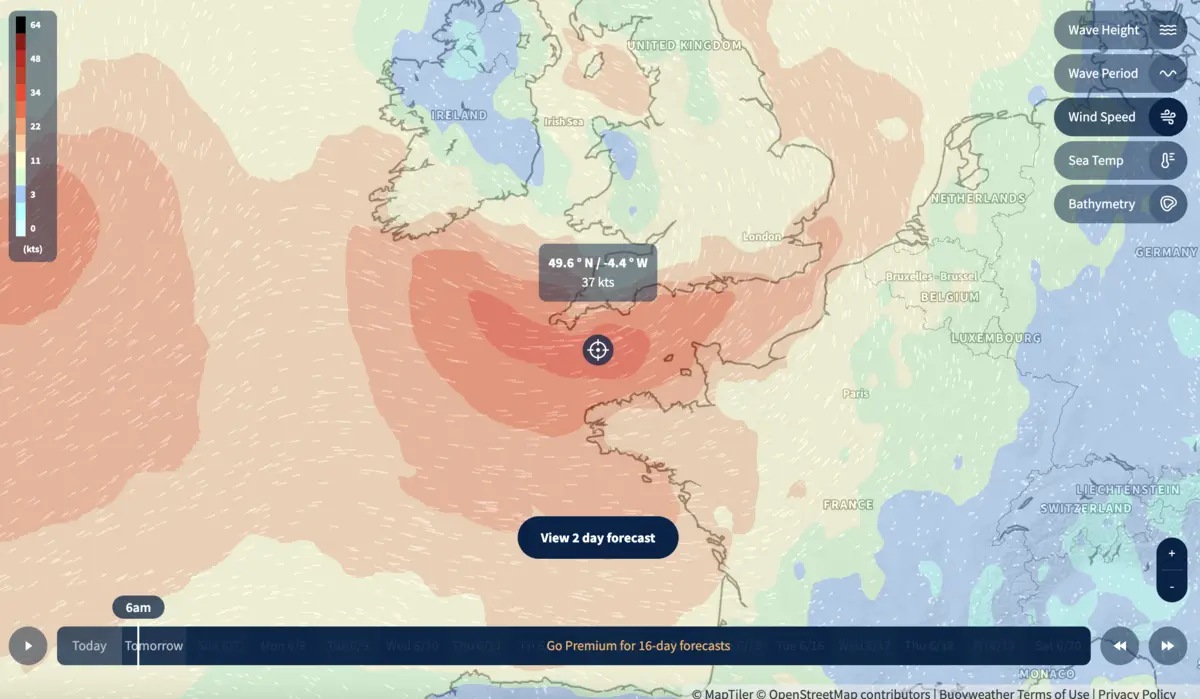 English Channel Wind Report English Channel Wind Report