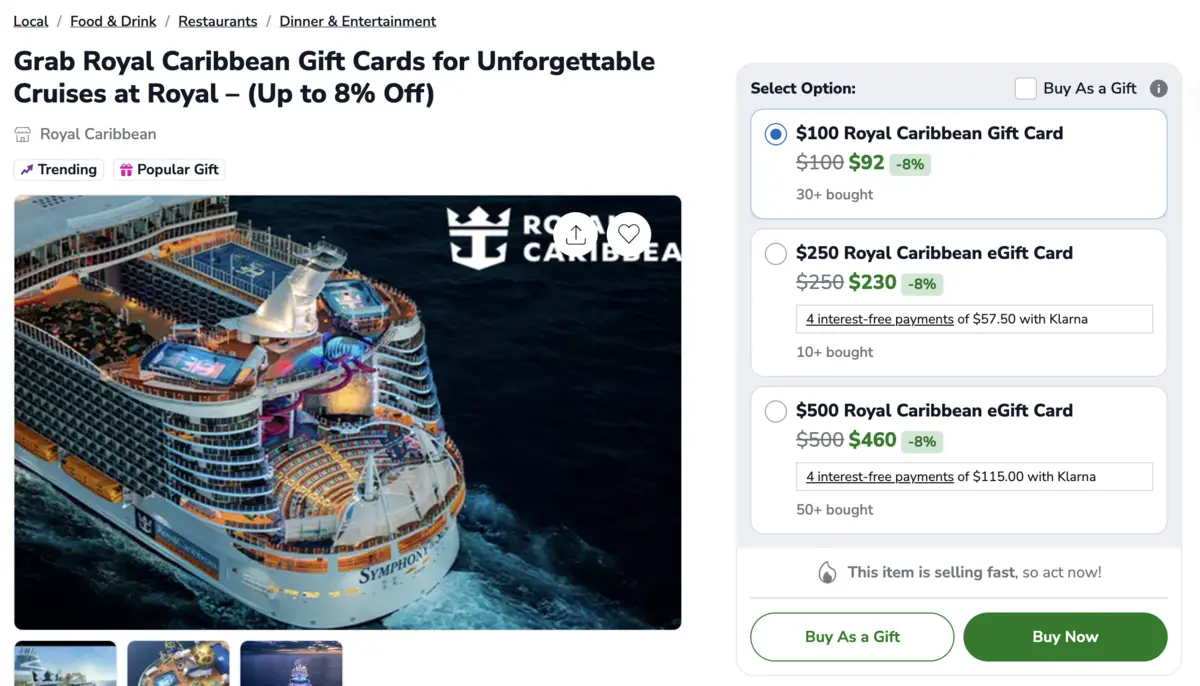 Screenshot of Groupon Offer