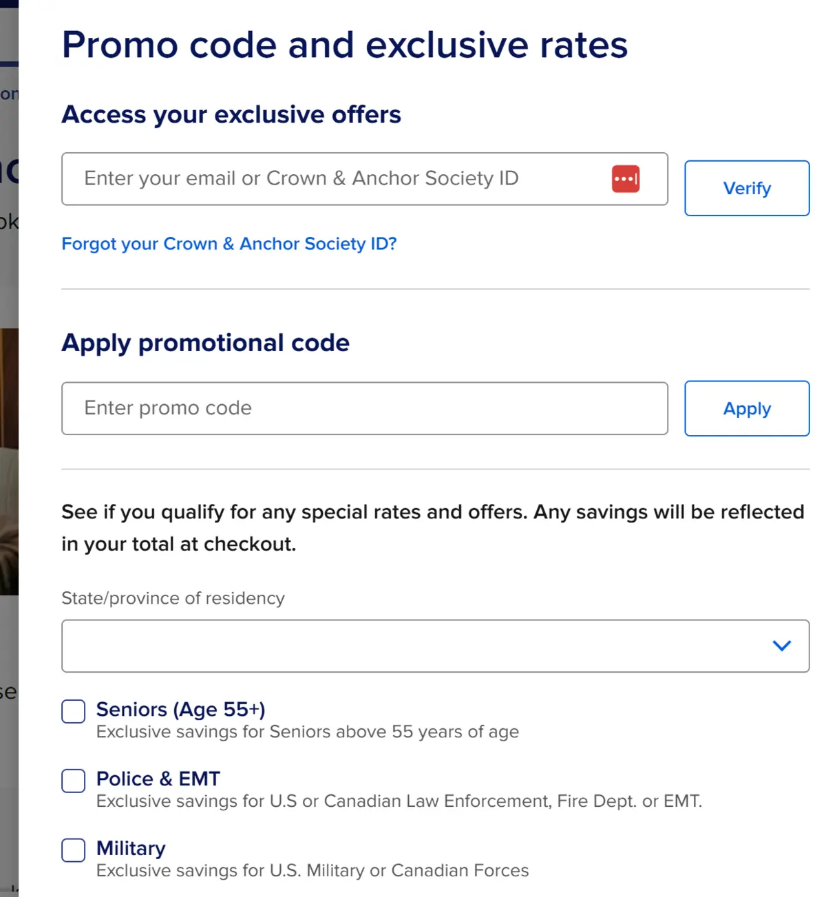 How to apply a promo code