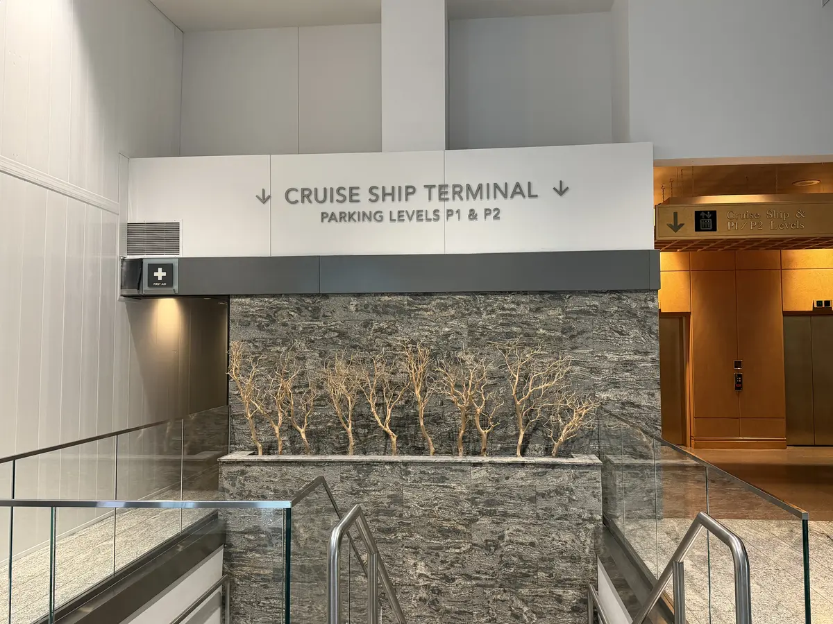 Cruise terminal sign