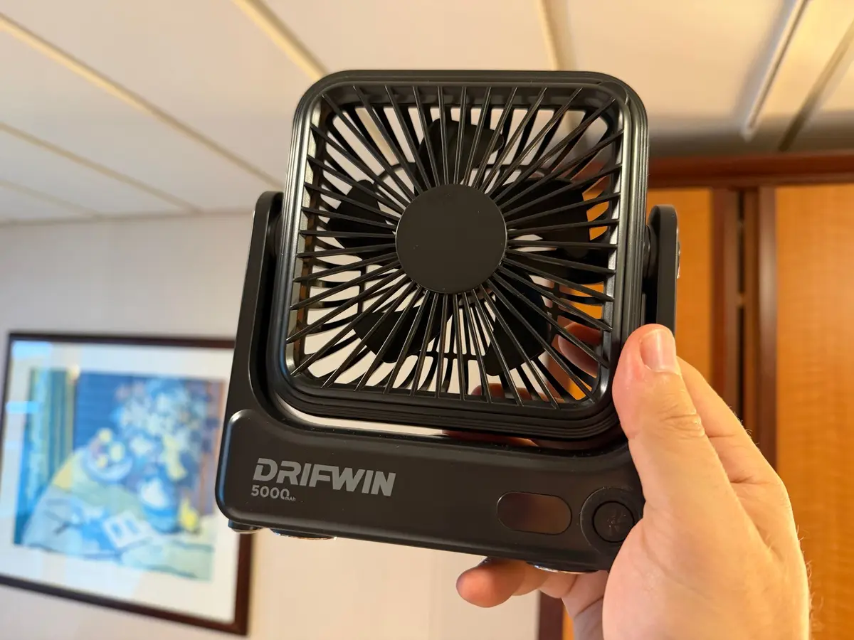 Holding a fan