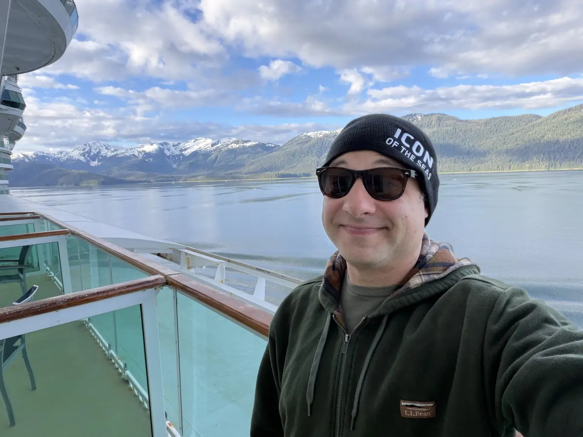 Matt on his balcony in Alaska