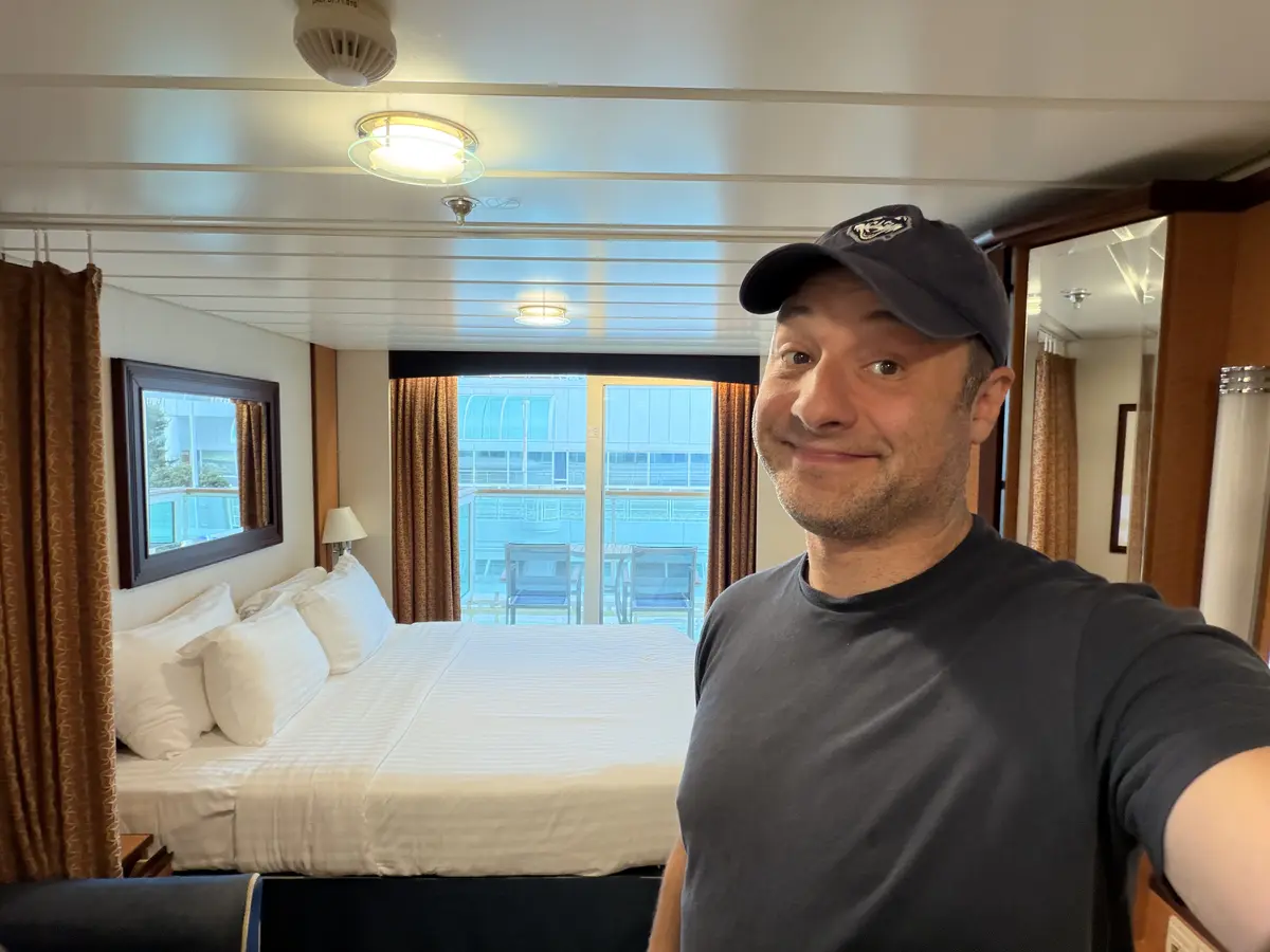 Matt in his room on Serenade of the Seas