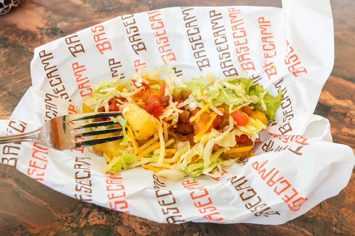 Loaded tater tots from Basecamp and El Loco Fresh