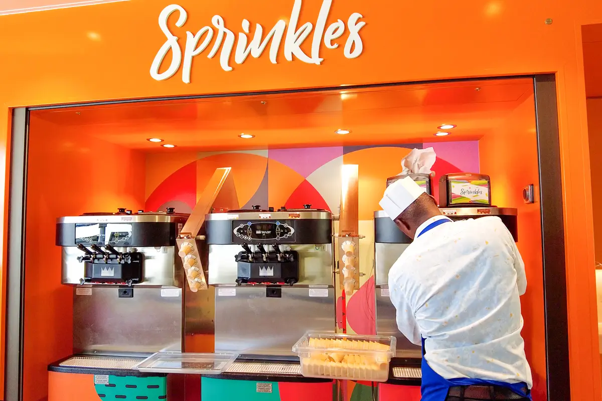 Sprinkles ice cream on Legend of the Seas