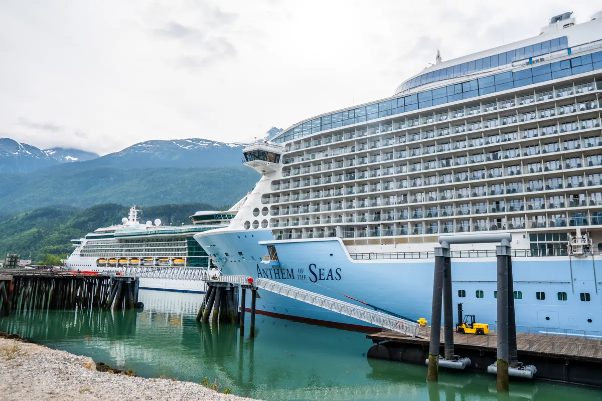 Anthem of the Seas and Radiance of the Seas docked in Skagway