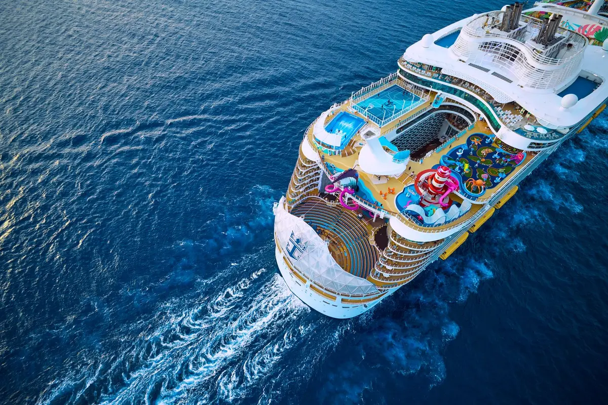 Utopia of the Seas aerial