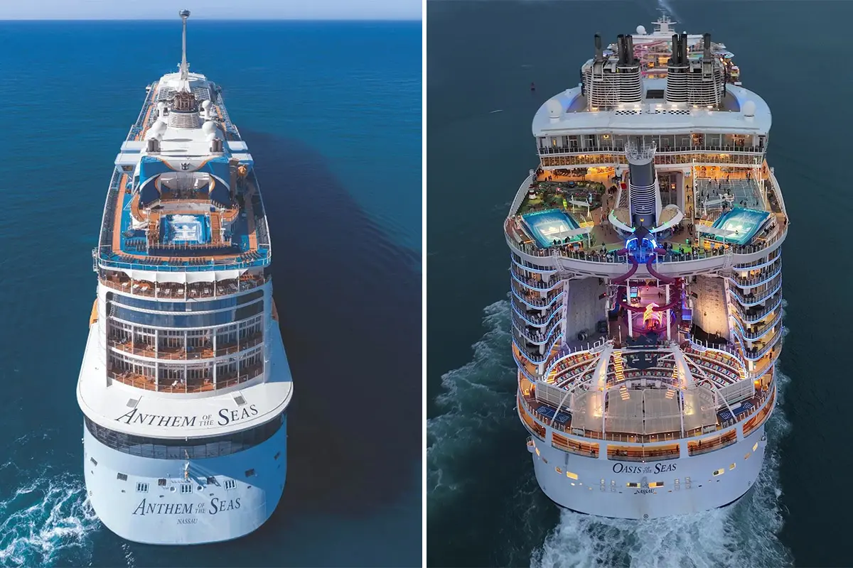 Anthem of the Seas vs Oasis of the Seas side by side