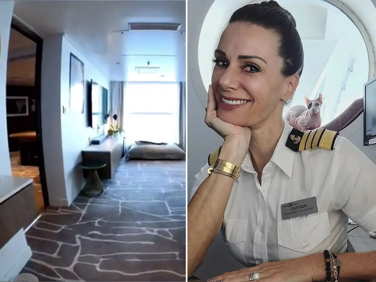 Captain Kate shows what her cabin looks like