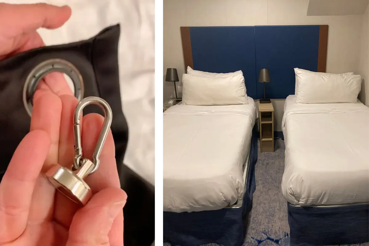 A cruise hack turns any cabin into a private area, which is perfect for  light sleepers