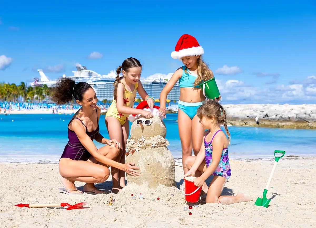 Family making a sandman