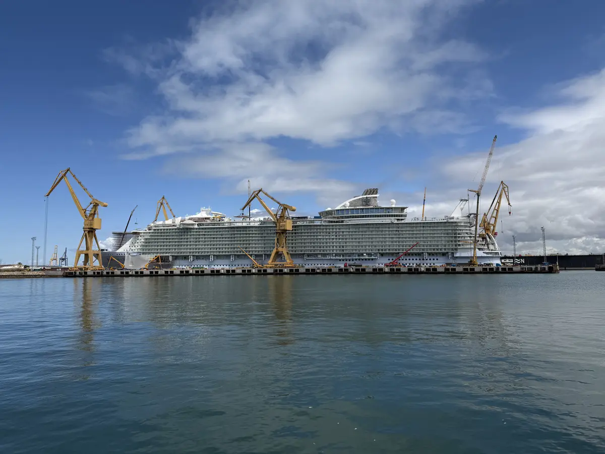 Harmony of the Seas in dry dock