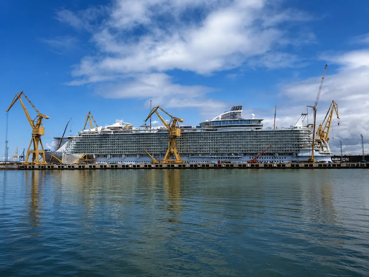 Harmony of the Seas in dry dock