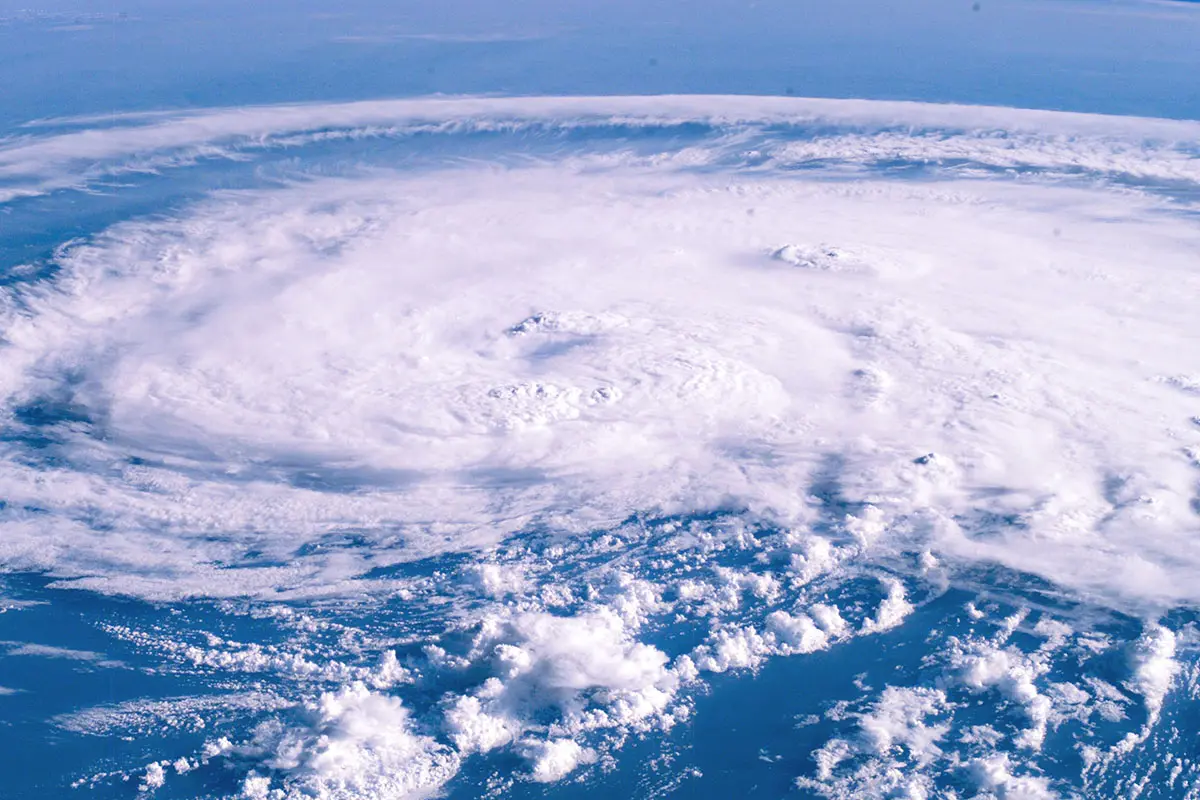 Hurricane as seen from space