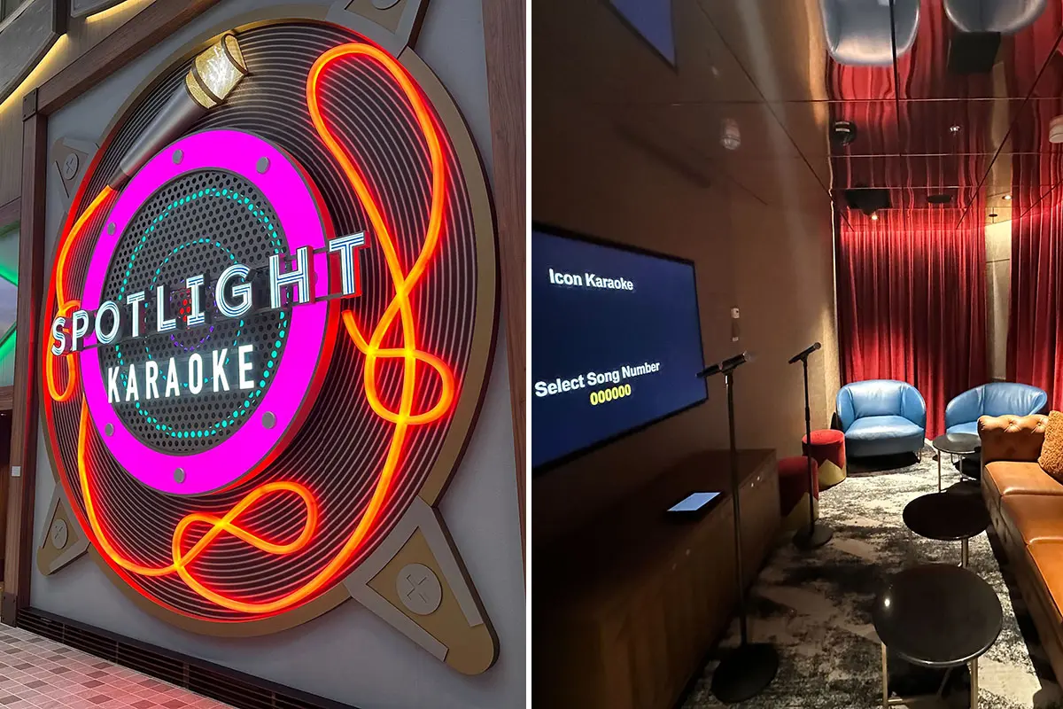 Karaoke room rental on Icon of the Seas