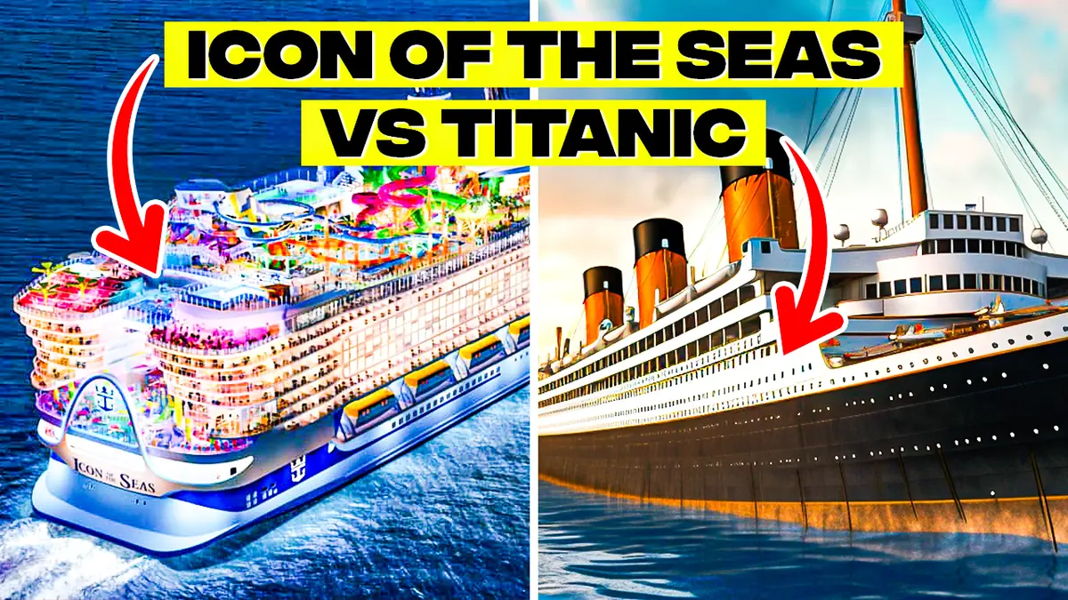 Comparing Titanic Vs Biggest Cruise Ship In The World | Royal Caribbean ...