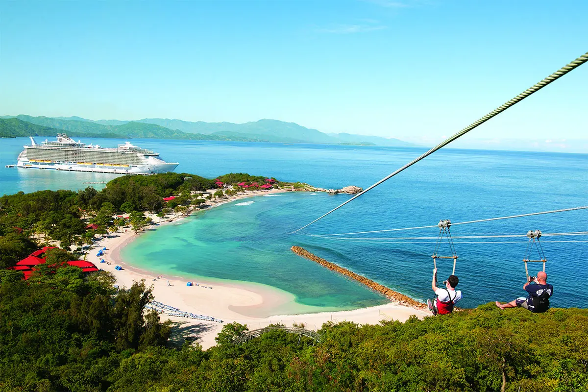 Labadee from the top of its zipline