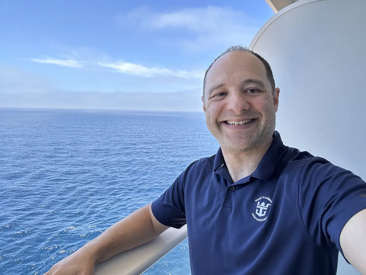 Matt on his balcony