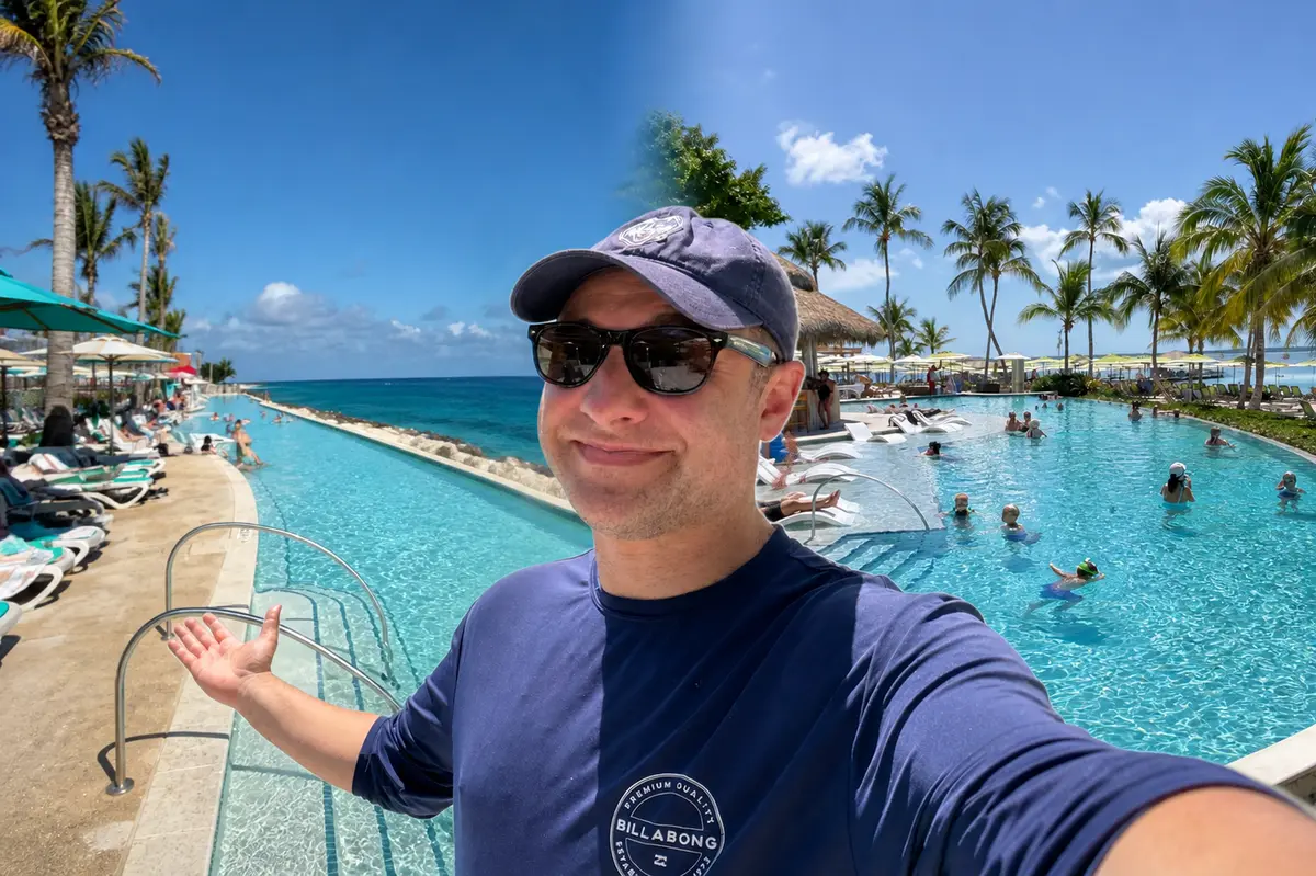Royal Beach Club, left. Coco Beach Club, right