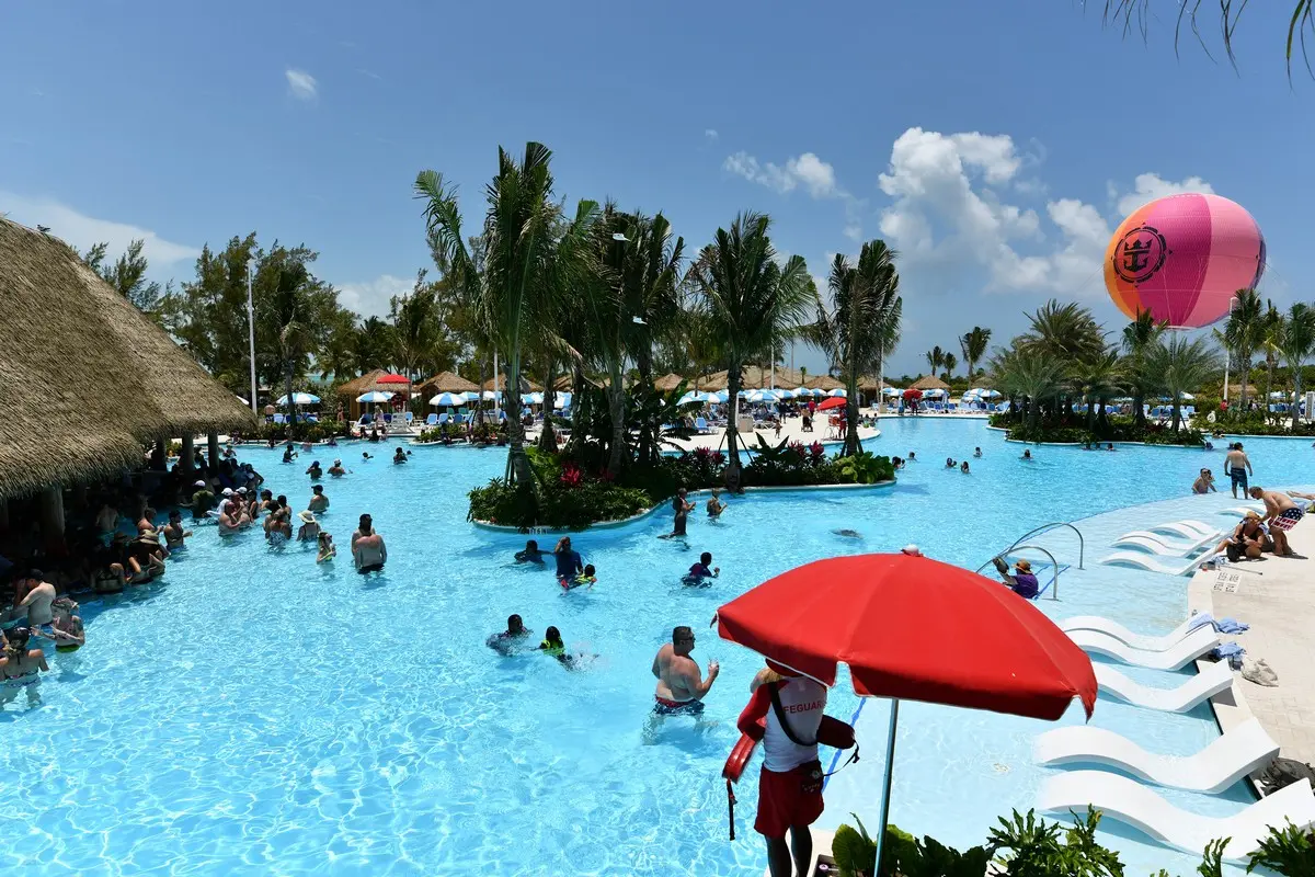 People in Oasis Lagoon