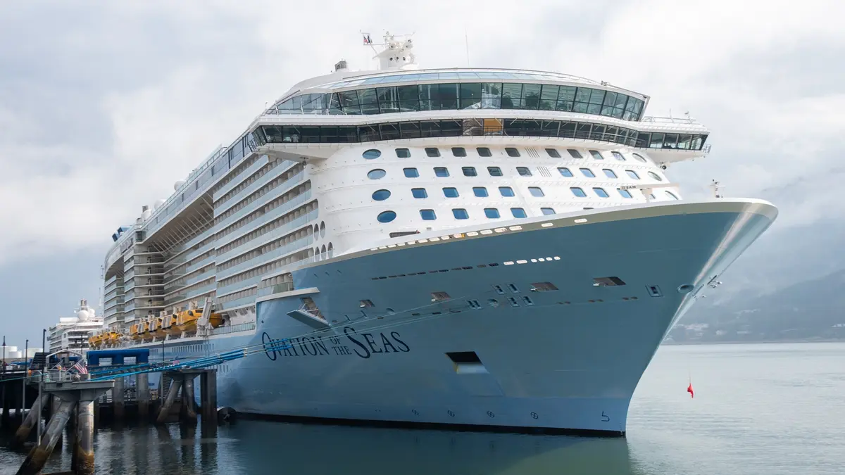 Ovation of the Seas docked in Juneau